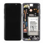 Samsung Galaxy S9 Plus G965F LCD displej + dotyková plocha + rám + batérie černá - originál