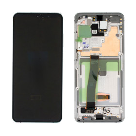 Samsung Galaxy S20 Ultra (SM-G988F) LCD + touch screen + front panel without camera white - original