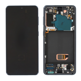 Samsung Galaxy S21 5G (SM-G991B) LCD-Display + Touchscreen + Rahmen ohne Kamera grau - original