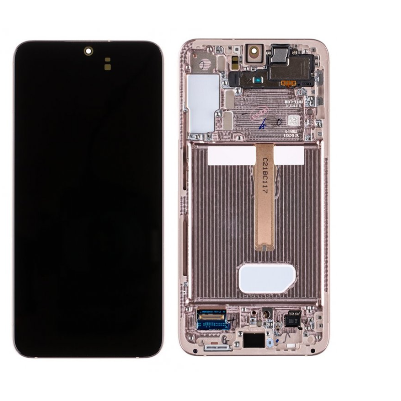 Samsung Galaxy S22 Plus (SM-S906B) LCD displej + dotyková plocha + rám růžová - originál