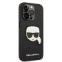 iPhone 14 Pro Max Karl Lagerfeld PU Saffiano Karl Head Abdeckung schwarz