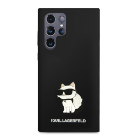 Samsung Galaxy S23 Ultra Karl Lagerfeld Liquid Silicone Choupette NFT Case schwarz