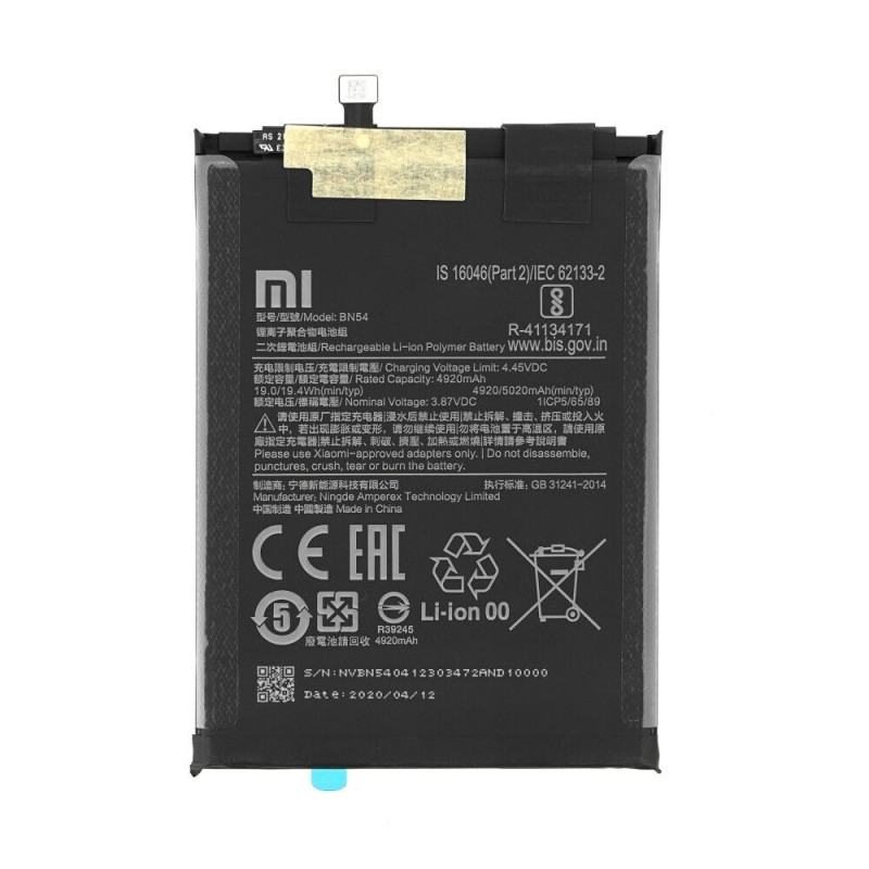 Xiaomi Redmi Note 9 Battery BN54
