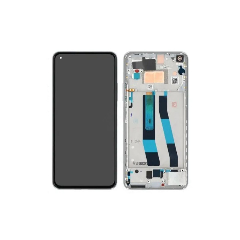 Xiaomi 11 Lite 5G NE, Mi 11 Lite 5G LCD + touch screen + front panel silver - original