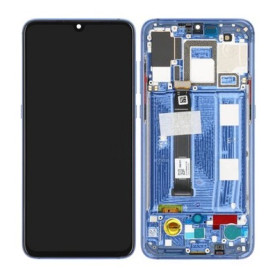 Xiaomi Mi 9 LCD displej + dotyková plocha + rám modrá - originál