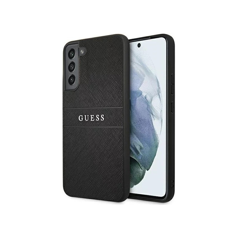 Samsung Galaxy S22 Plus Guess PU Leather Saffiano Abdeckung schwarz