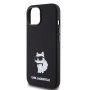 iPhone 15 Karl Lagerfeld Liquid Silicone Choupette NFT Case schwarz