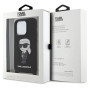 iPhone 15 Pro Karl Lagerfeld Liquid Silicone Crossbody Ikonik Case černá