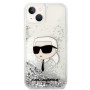 iPhone 15 Karl Lagerfeld Liquid Glitter Karl Head Case silver