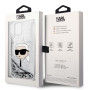 iPhone 15 Karl Lagerfeld Liquid Glitter Karl Head Case silber