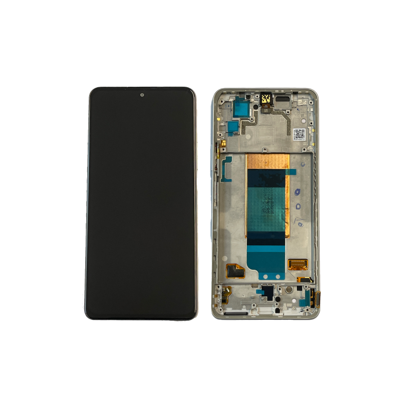 Xiaomi Poco F4 LCD displej + dotyková plocha + rám stříbrná - originál