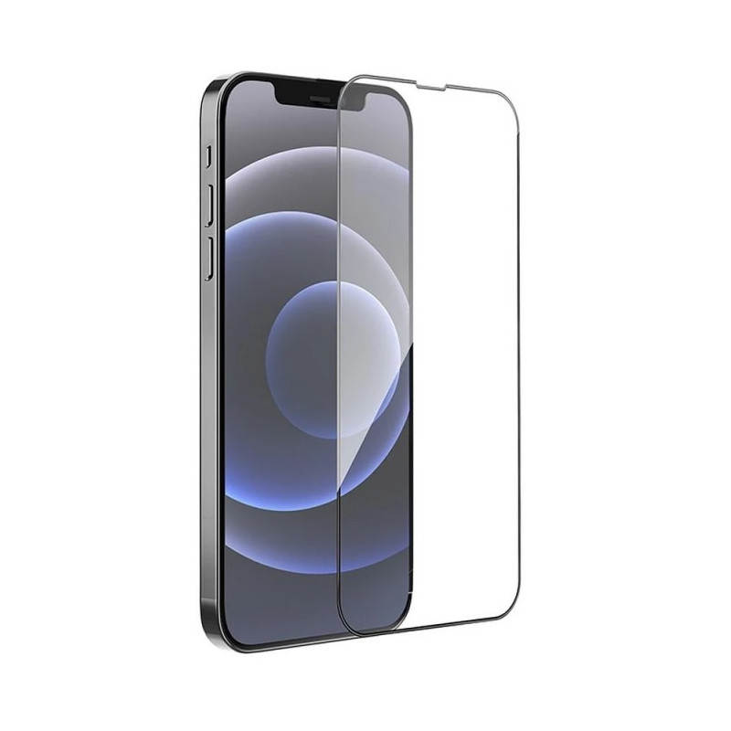 hoco. Apple iPhone 12, 12 Pro Fullscreen HD tempered glass black