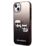 iPhone 14 Plus Karl Lagerfeld Gradient Karl and Choupette Case černá