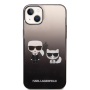 iPhone 14 Plus Karl Lagerfeld Gradient Karl and Choupette Case černá