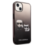 iPhone 14 Plus Karl Lagerfeld Gradient Karl and Choupette Case černá