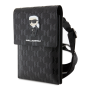 Karl Lagerfeld Saffiano Monogram Wallet Phone Tasche Ikonik NFT schwarz