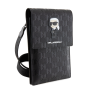 Karl Lagerfeld Saffiano Monogram Wallet Phone taška Ikonik NFT černá