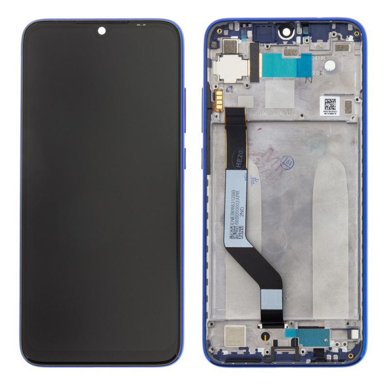 Xiaomi Redmi Note 7, Note 7 Pro (2019) LCD + touch screen + front panel blau - original