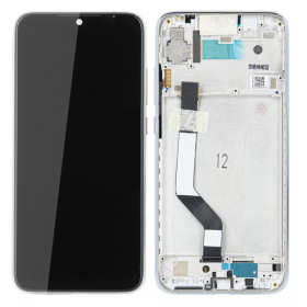 Xiaomi Redmi Note 7, Note 7 Pro (2019) LCD displej + dotyková plocha + rám bílá - originál