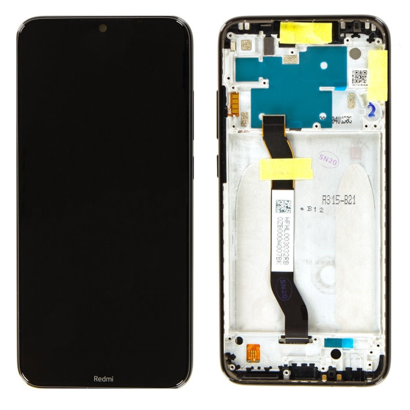 Xiaomi Redmi Note 8 (2019/2021) LCD + touch screen + front panel schwarz - original