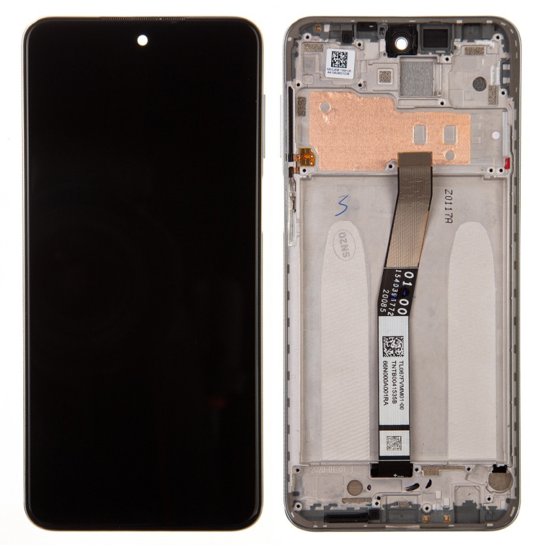 Xiaomi Redmi Note 9S, Note 10 Lite, Note 9 Pro, Note 9 Pro Max, Poco M2 Pro (2020) LCD + touch screen + front panel white - orig