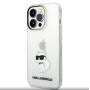 Apple iPhone 14 Pro Etui mit Karl Lagerfeld Choupette-Logo transparent