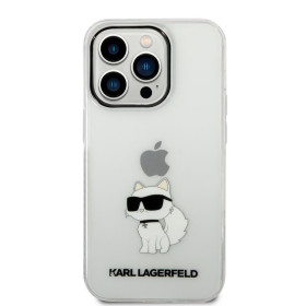 Apple iPhone 14 Pro Karl Lagerfeld Choupette Logo pouzdro průsvitná