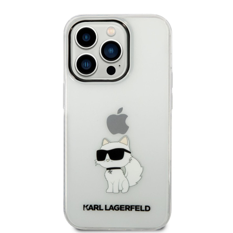 Apple iPhone 14 Pro Karl Lagerfeld Choupette Logo case clear
