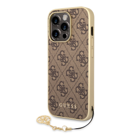 iPhone 14 Pro Guess 4G Charms case brown