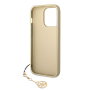 iPhone 14 Pro Guess 4G Charms-Hülle braun