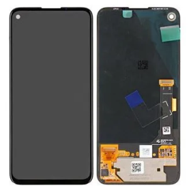 Google Pixel 4a LCD kijelző + érintő +keret fekete - eredeti