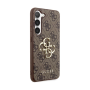 Samsung Galaxy S23 FE Guess PU 4G Metal Logo ügy barna