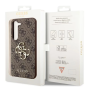 Samsung Galaxy S23 FE Guess PU 4G Metal Logo Abdeckung braun