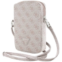 Guess PU 4G Triangle Logo Wallet Phone taška Zipper ružová