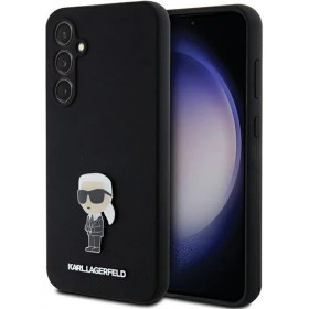 Samsung Galaxy S23 FE Karl Lagerfeld Liquid Silicone Metal Ikonik Case černá