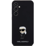 Samsung Galaxy S23 FE Karl Lagerfeld Liquid Silicone Metal Ikonik Case černá