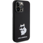 iPhone 15 Pro Karl Lagerfeld Liquid Silicone Choupette NFT Case schwarz