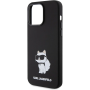 iPhone 15 Pro Karl Lagerfeld Liquid Silicone Choupette NFT Case černá