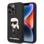 iPhone 15 Pro Karl Lagerfeld folyékony szilikon Ikonik NFT tok fekete
