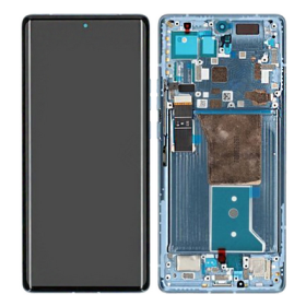 Motorola Edge 40 Pro LCD + touch screen + front panel Lunar Blue - original