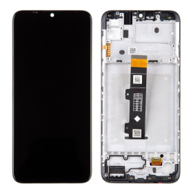 Motorola Moto E20 LCD + touch screen + front panel black - original
