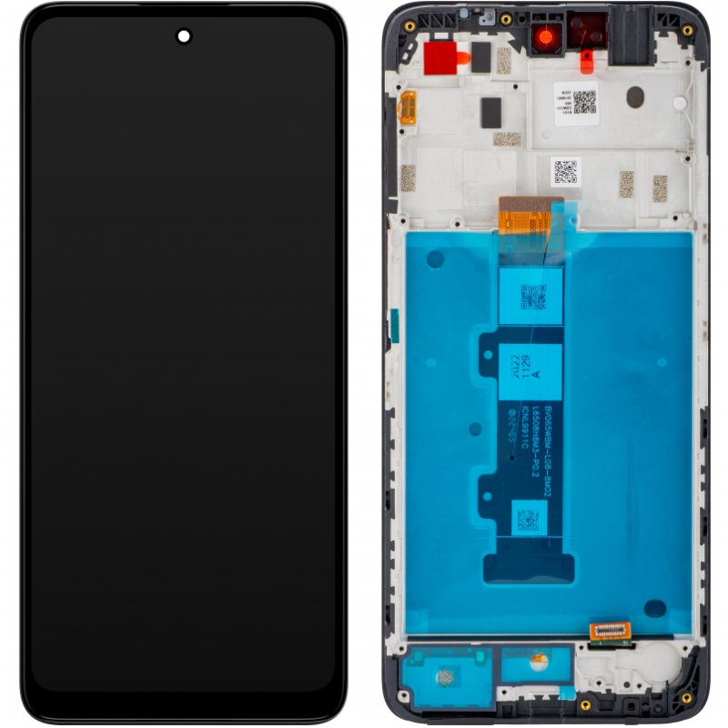 Motorola Moto G22 LCD + touch screen + front panel black - original