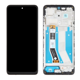 Motorola Moto G73 LCD + touch screen + front panel black - original