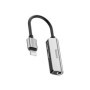 Baseus CALL52-S1 Lightning Adapter 2x Lightning/3,5mm Klinke silber