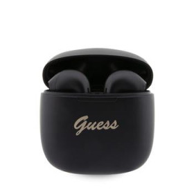 Stereo sluchátka Guess True Wireless Script Logo BT5.3 černá