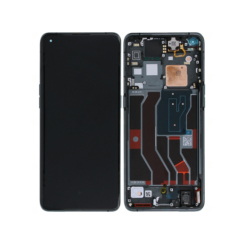 Oppo Find X3 Pro LCD displej + dotyková plocha + rám Gloss Black - originál