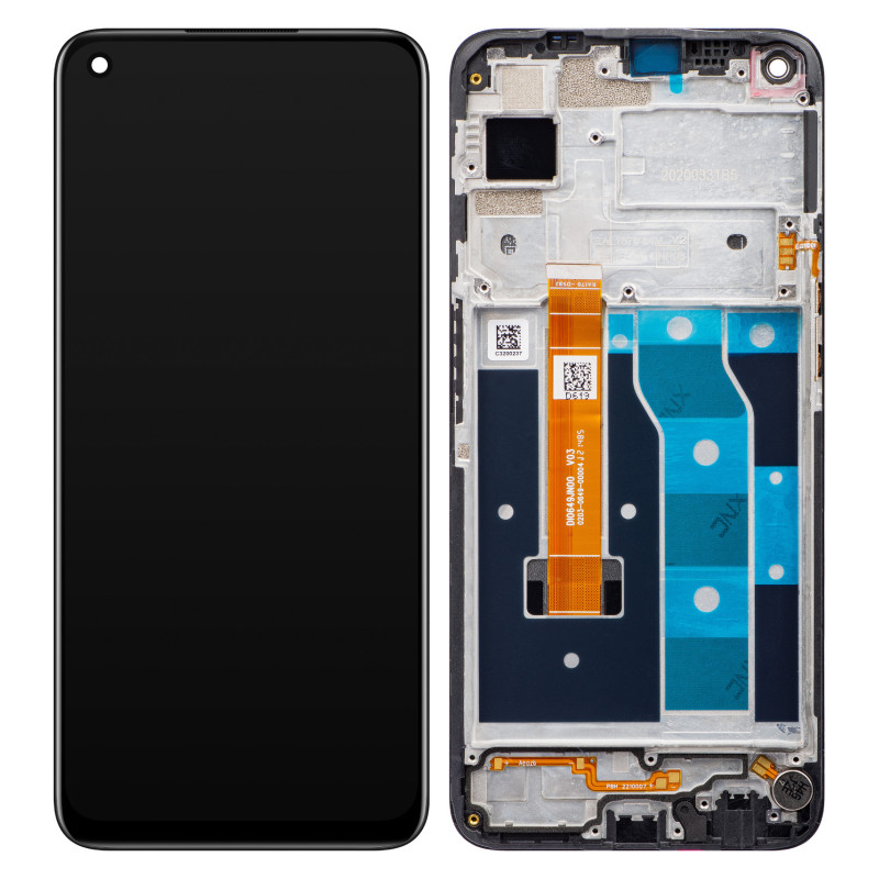 Realme 6 LCD + touch screen + front panel schwarz - original