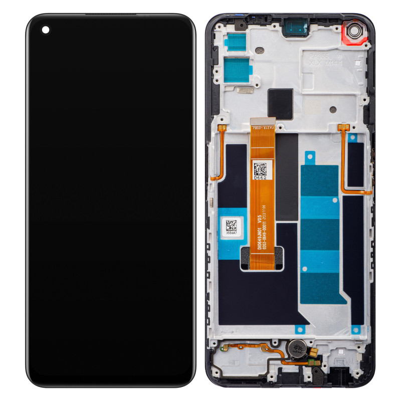 Realme 7 5G LCD displej + dotyková plocha + rám černá - originál