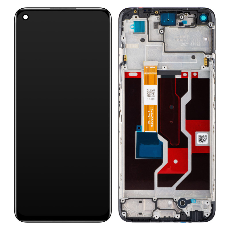 Realme 9i LCD displej + dotyková plocha + rám černá - originál