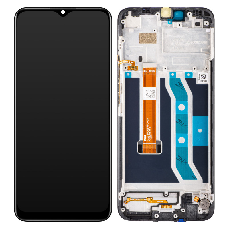 Realme C11 LCD + touch screen + front panel schwarz - original